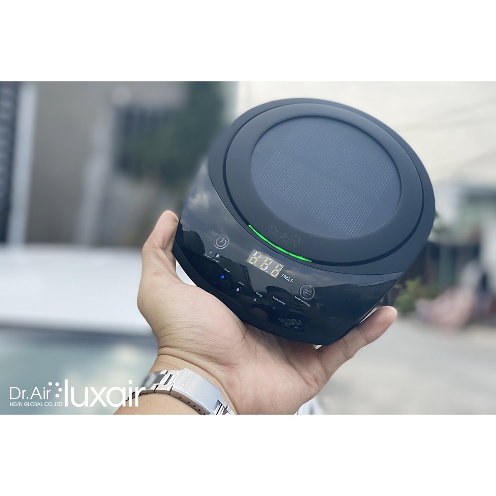 Máy lọc không khí ô tô Dr.Ozone Dr.Air luxair 3m2 - 20m2, máy lọc không khí tạo thơm năng lượng mặt trời