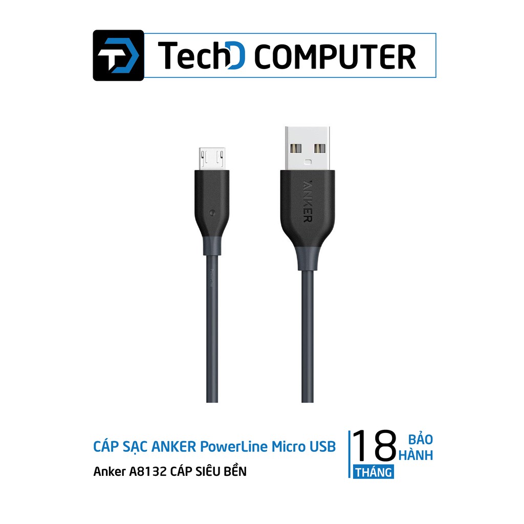 Cáp sạc ANKER PowerLine Micro USB dài 0.9m - A8132