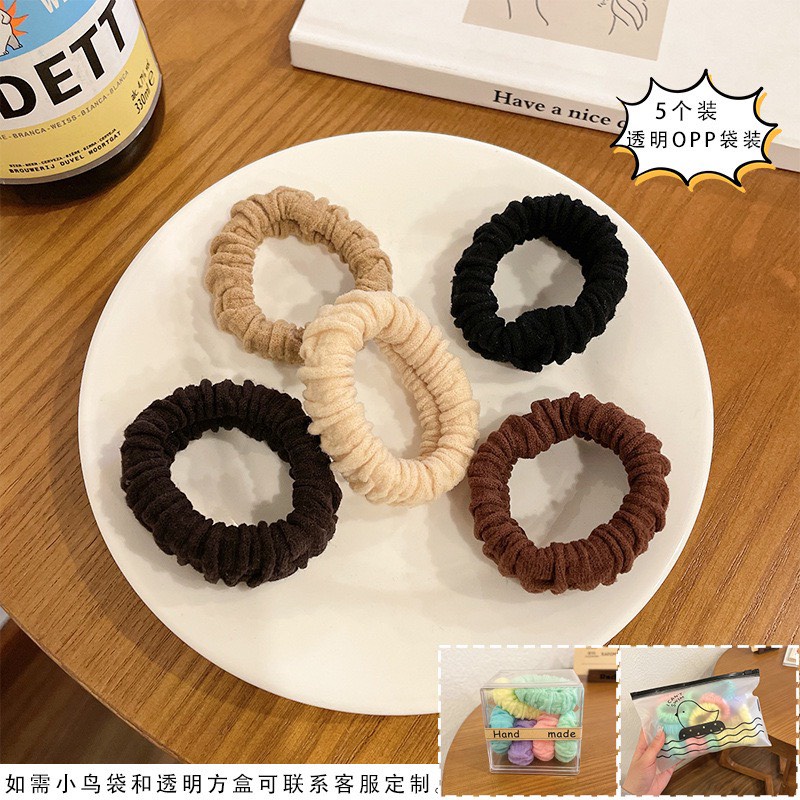 Set 10 Dây Thun Buộc Tóc Nữ Vải Nhiều Màu Cute Cao Cấp Phong Cách Hàn Quốc Dễ Thương Bền Đẹp DC54