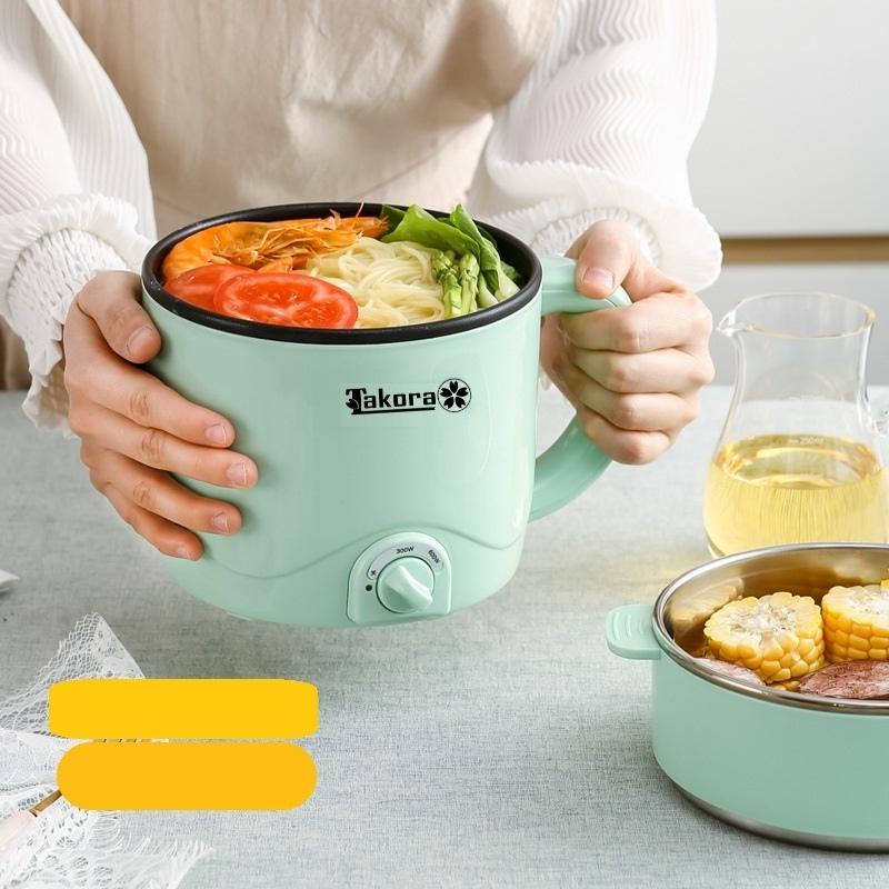 Nồi điện đa năng mini 2 tầng chống dính 2 nấc nhiệt Takora và Szhcn ăn lẩu, nấu mì chiên xào luộc hấp
