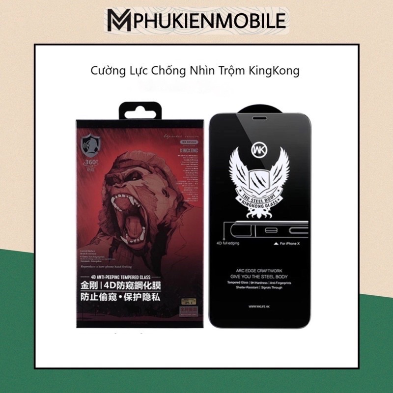 [CƯỜNG LỰC KINGKONG CHỐNG NHÌN TRỘM] FULL MÀN DÀNH CHO IP-CHÍNH HÃNG WK-BẢO MẬT THÔNG TIN