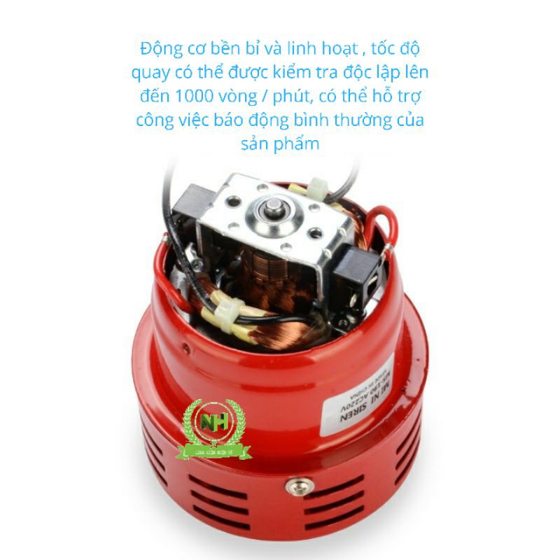 Còi Hú Vít Gió Xé Gió Động Cơ 220V Báo Động Chống Cháy Chống Trộm