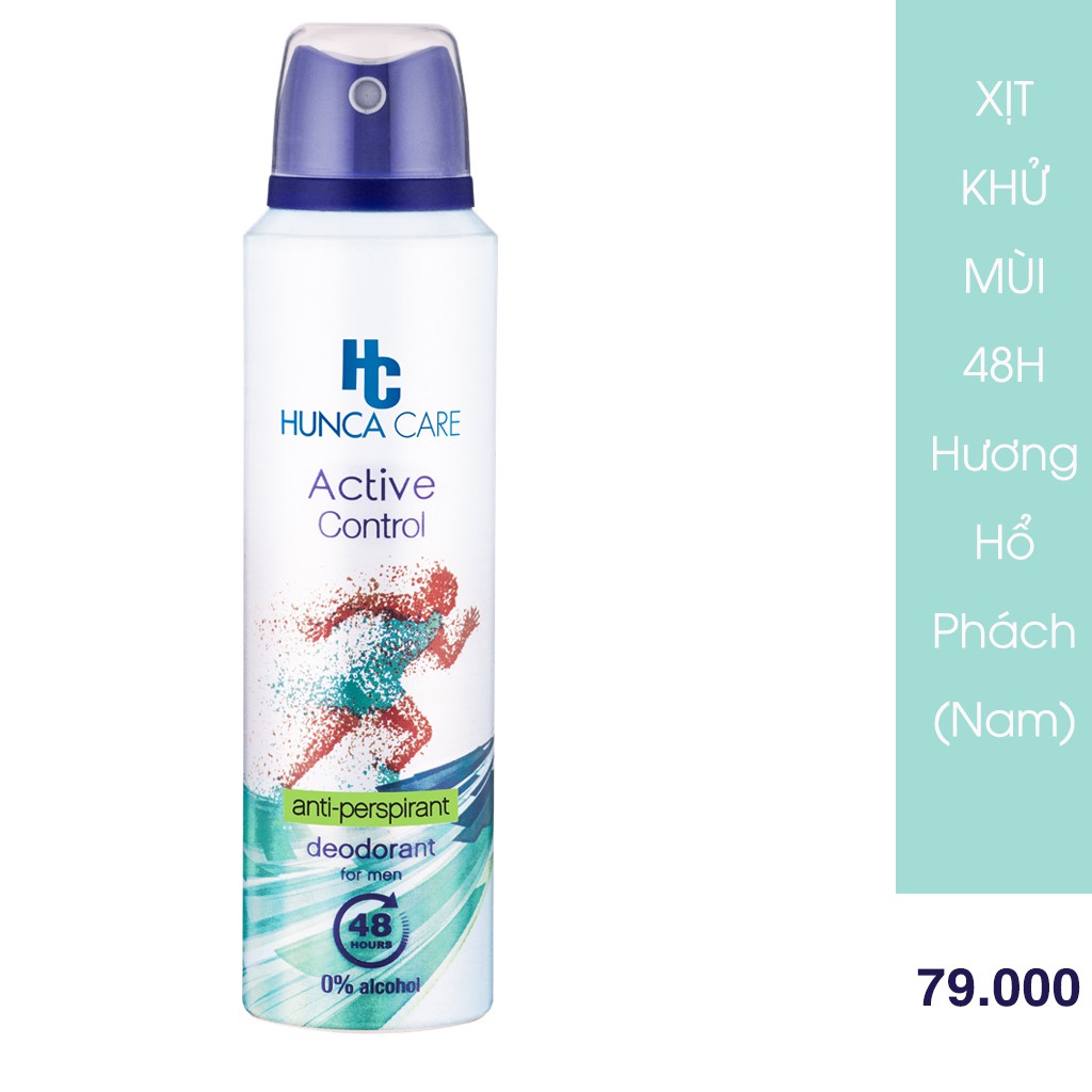 Xịt Khử Mùi Nam giảm thâm nách hương hoa oải hương và hổ phách cho nam 150ml Hunca