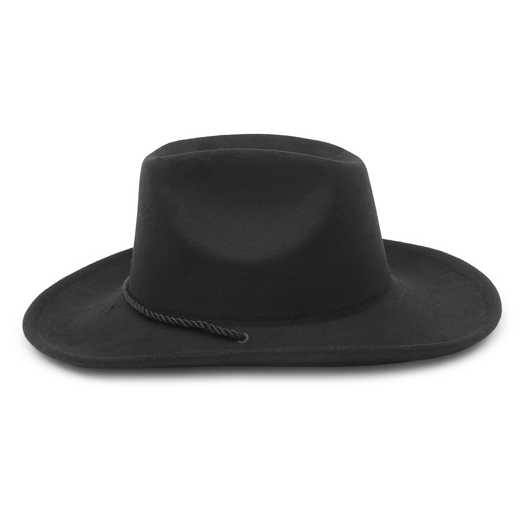 Nón Vành Rộng Màu Trơn Phong Cách Cao Bồi Phương Tây Cổ Điển Thời Trang