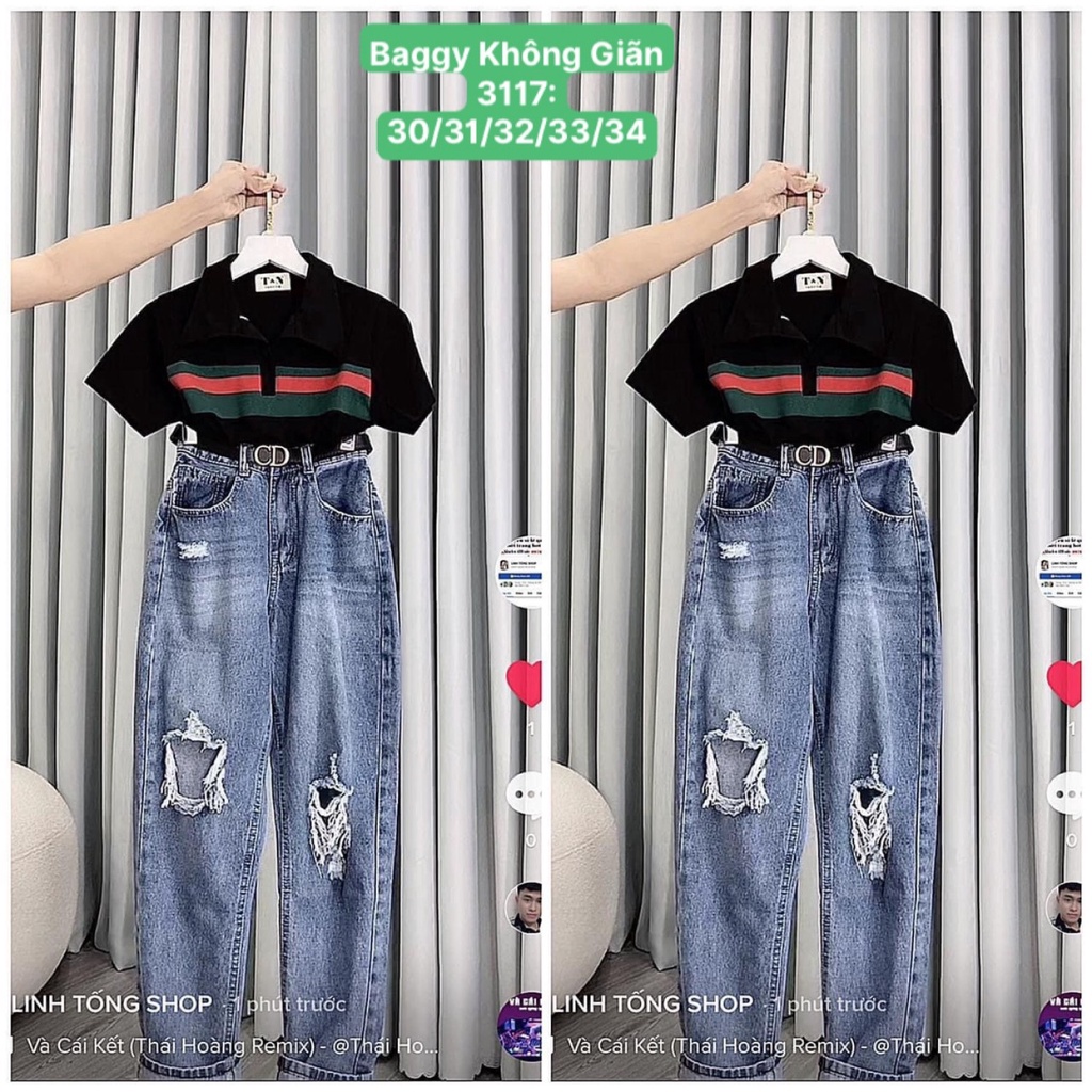 Quần Baggy Cotton Form To Dài - Lưng Cao