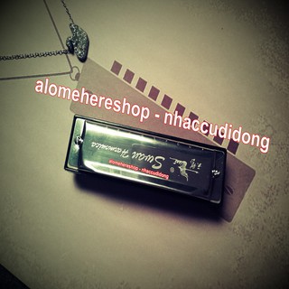 Kèn harmonica 10 lỗ đủ 12 Tones Swan SW1020 C/Db/D/Eb/E/F/Gb/G/Ab/A/Bb/B (Bạc)
