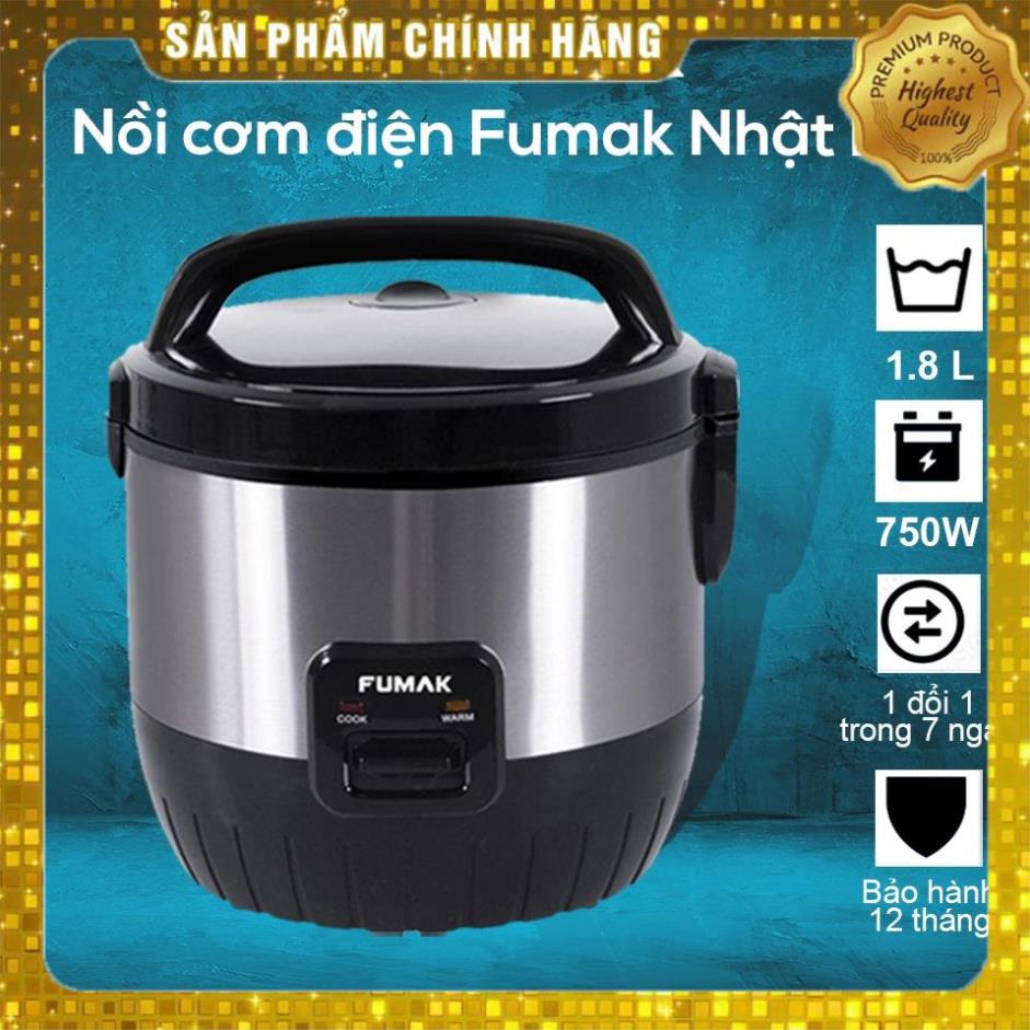 Nồi cơm điện Fumak Nhật Bản Dung Tích 1.8L, Lòng Nồi Hợp Kim Nhôm 5 lớp chống dính