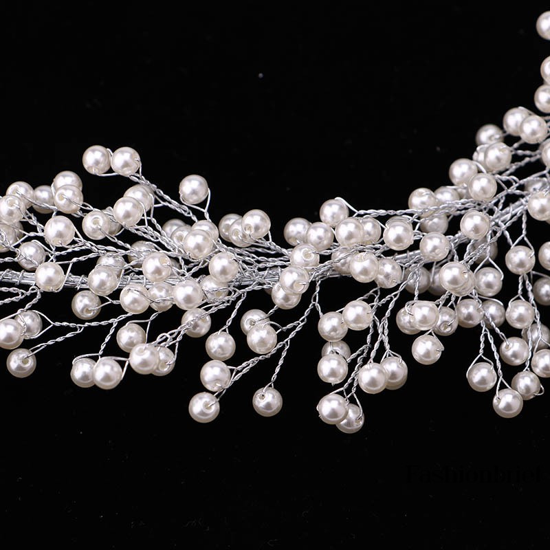 ❤BRIEF High Quality Romantic Tiara Hairwear Fashion Simulated Pearl Jewelry Women Hair Headwear Wedd