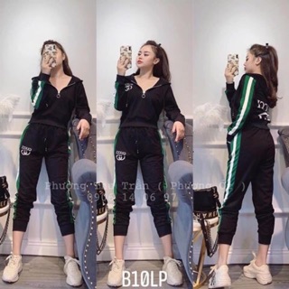 Bộ khoá chạy sọc cả quần lẫn áo cực sang chảnh sỉ 100k