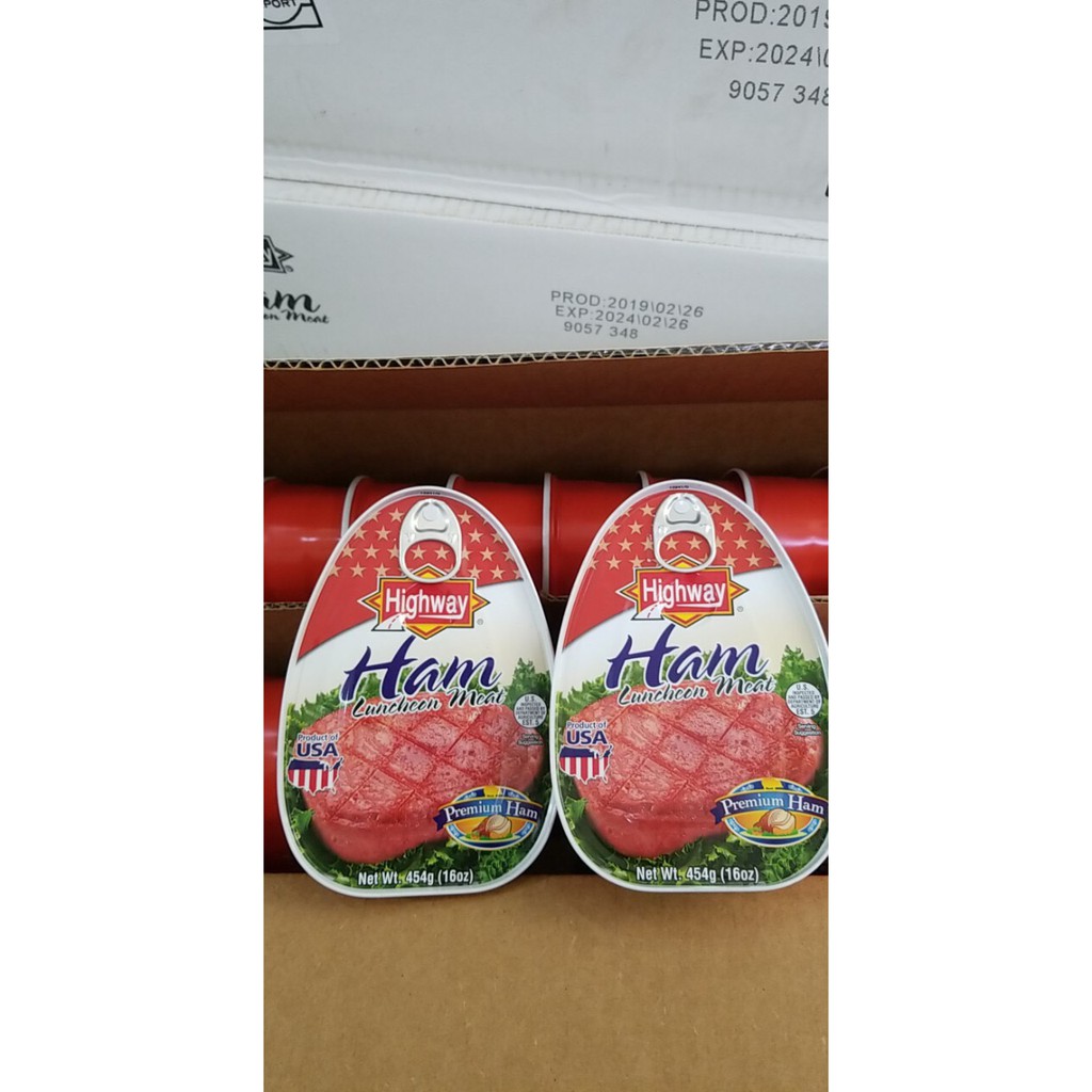 Thịt Hộp Ham Luncheon Meat - Highway Mỹ 454g Chế Biến Được Rất Nhiều Món
