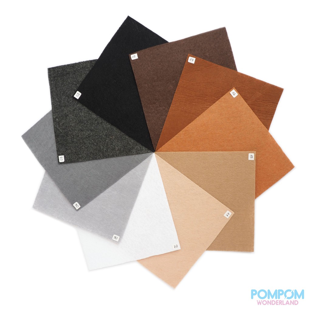 Combo 10 tấm vải nỉ cứng 15x15cm