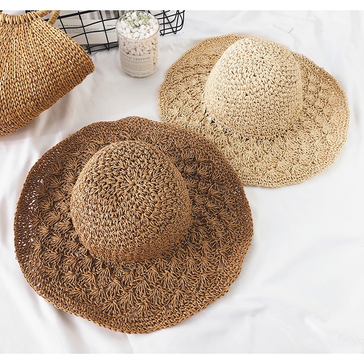 Nón Cói Rộng Vành Phong Cách Hàn Quốc Thời Trang Đi Biển Cho Nữ