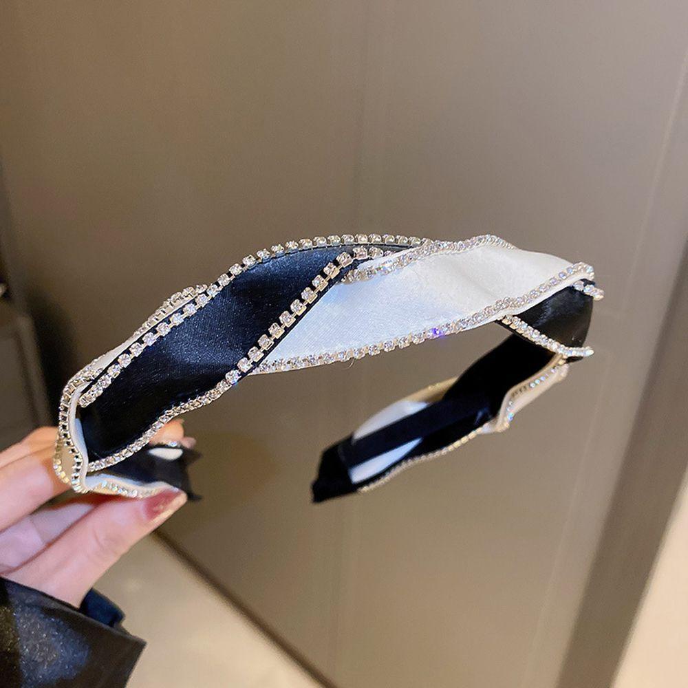 Set 2 Băng Đô Cài Tóc Đính Đá Zircon Chống Trượt Kiểu Dáng Ngọt Ngào Thanh Lịch Dành Cho|Băng Đô