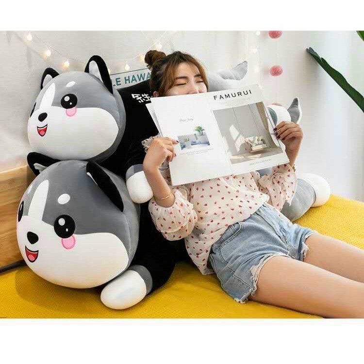 GẤU Ôm Gấu Bông Mèo mắt tròn khổng lồ siêu đáng yêu chất liệu vải nhung Hàn Quốc