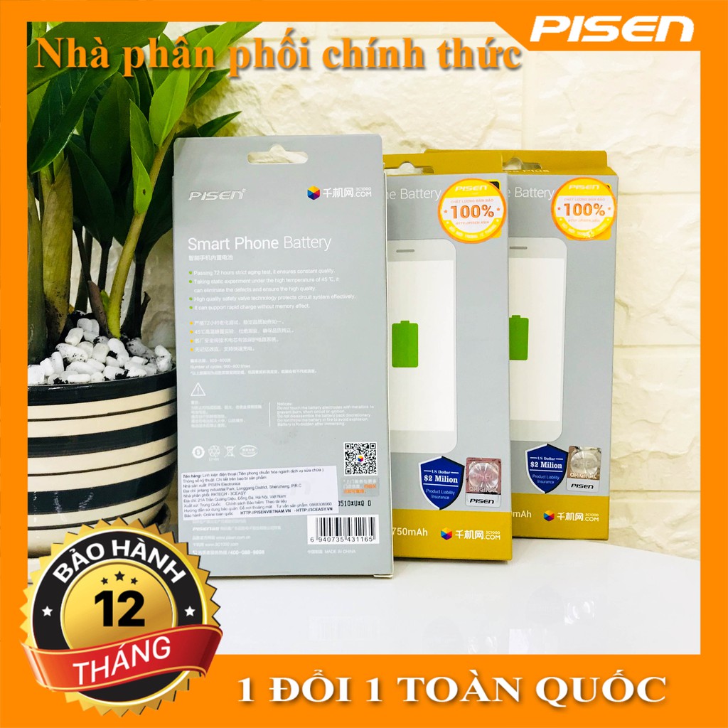 Pin iPhone 6s plus - Chất lượng cao - Chính hãng Pisen