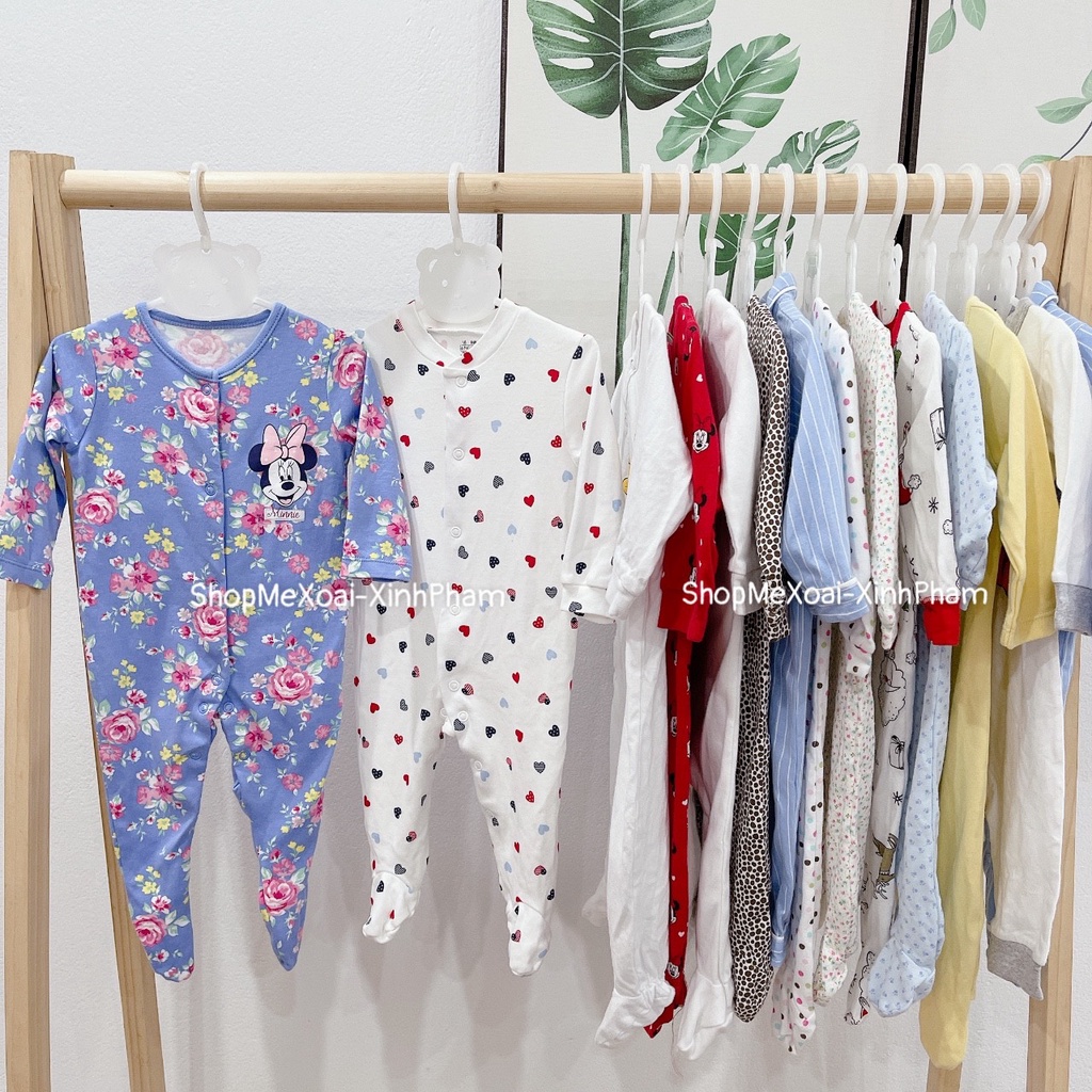 Bodysleep cotton, bodysuit cotton cho bé trai, bé gái hàng xuất dư xịn
