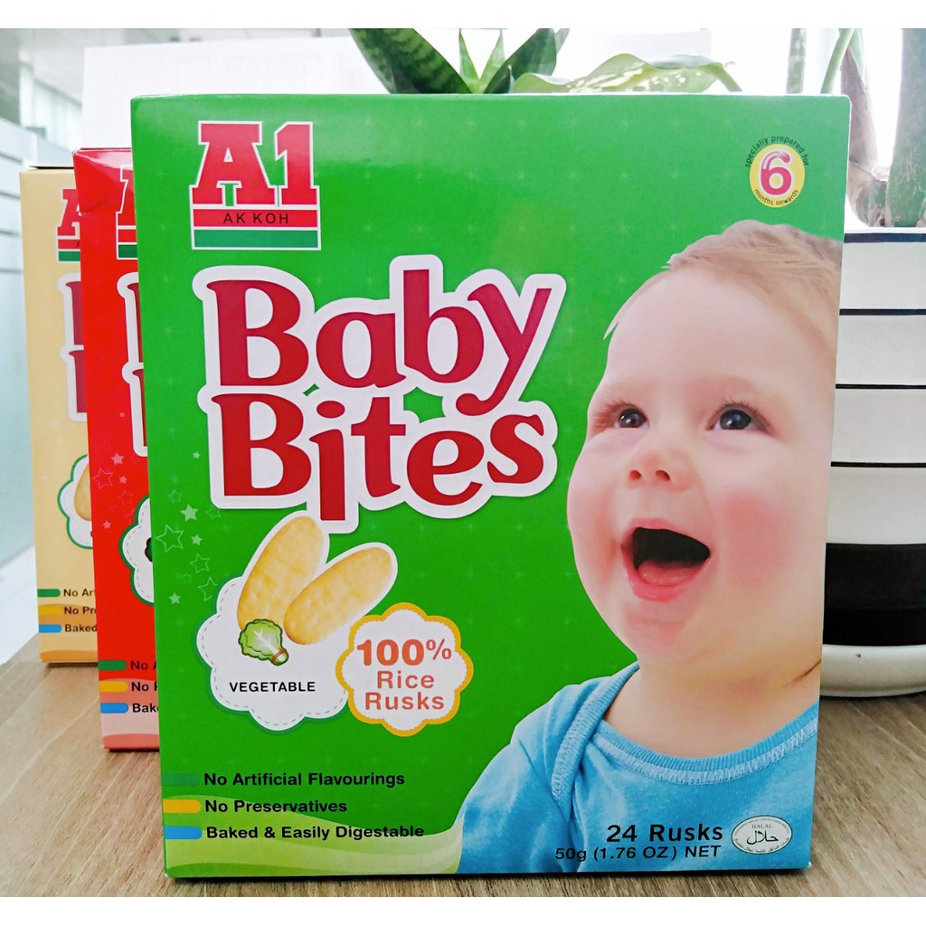 Bánh Gạo Ăn Dặm Vị Rau Củ Baby Bites A1  Bé từ 6 tháng