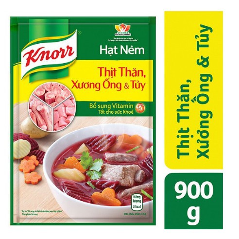 Hạt nêm thịt thăn, xương ống, tủy Knorr gói 900g