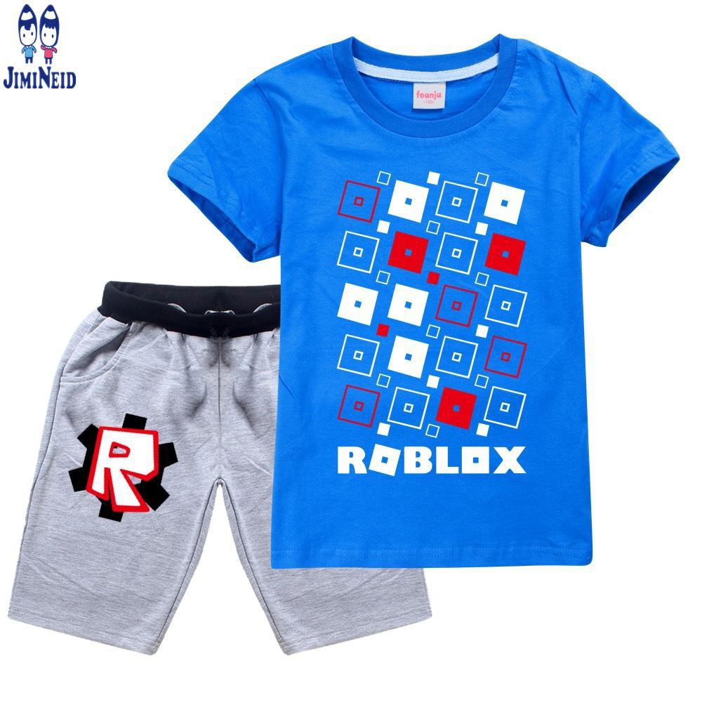 【JD】 New ROBLOX Game Children T-shirt Shorts 2pcs Suits Boys T Shirts Sets Clothes Tops Kids