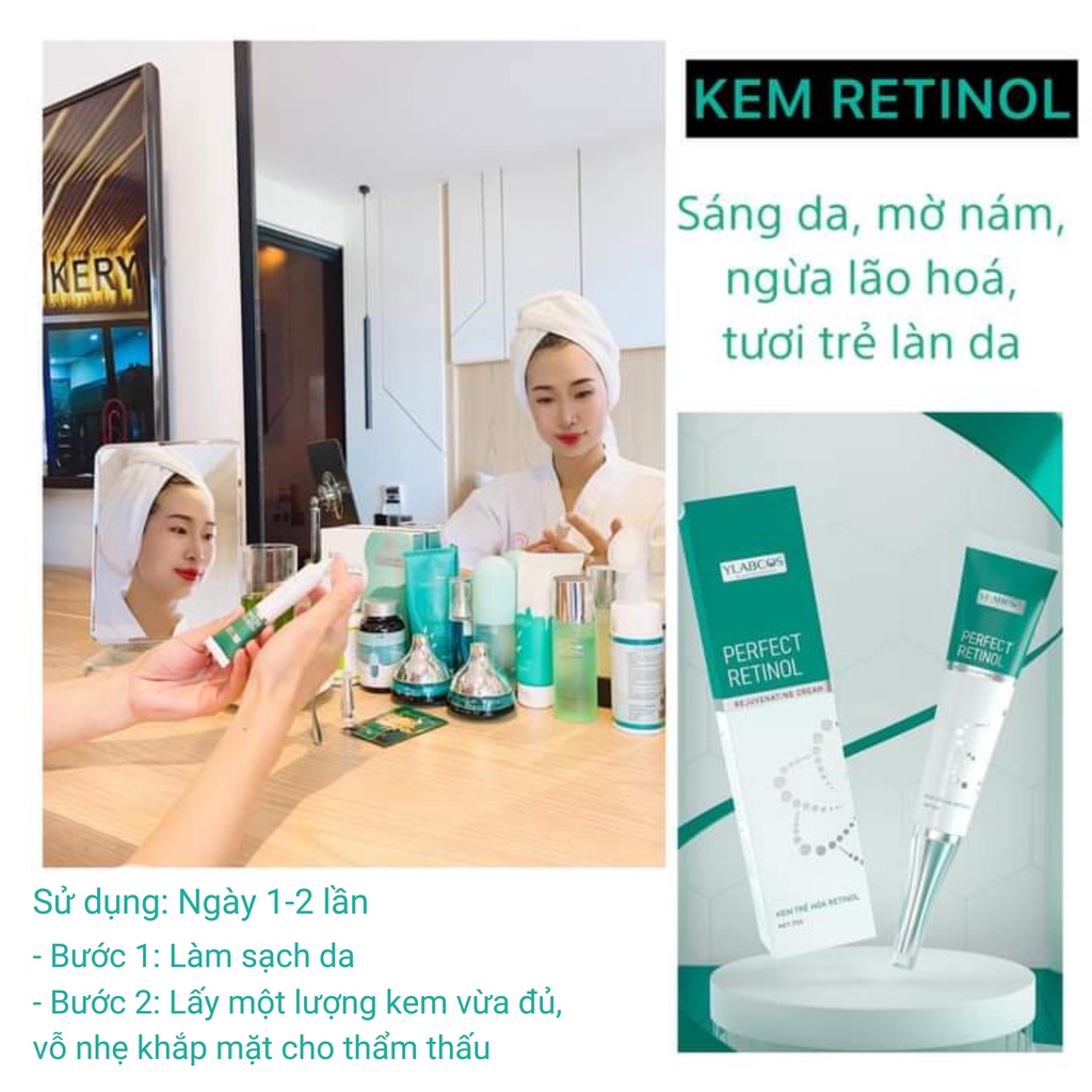 Kem tái tạo da trẻ hóa da Perfect Retinol Ylabcos cải thiện nếp nhăn mờ thâm nám tàn nhang chống lão hóa