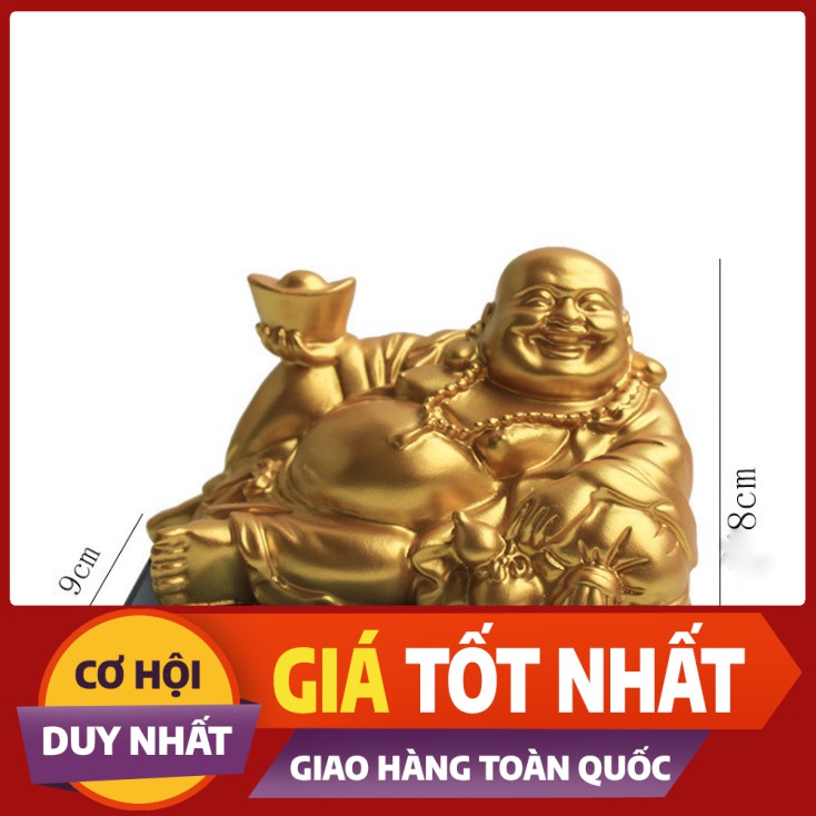 [Giá Sập Sàn] Tượng phật di lặc vàng 12.5cm x 9cm x 8cm Hàng cao cấp