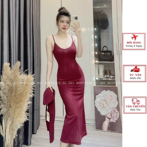 Set đầm body nữ 2 dây maxi dáng dài kèm áo khoác cardigan mùa thu đông ulzzang Hàn Quốc cao cấp