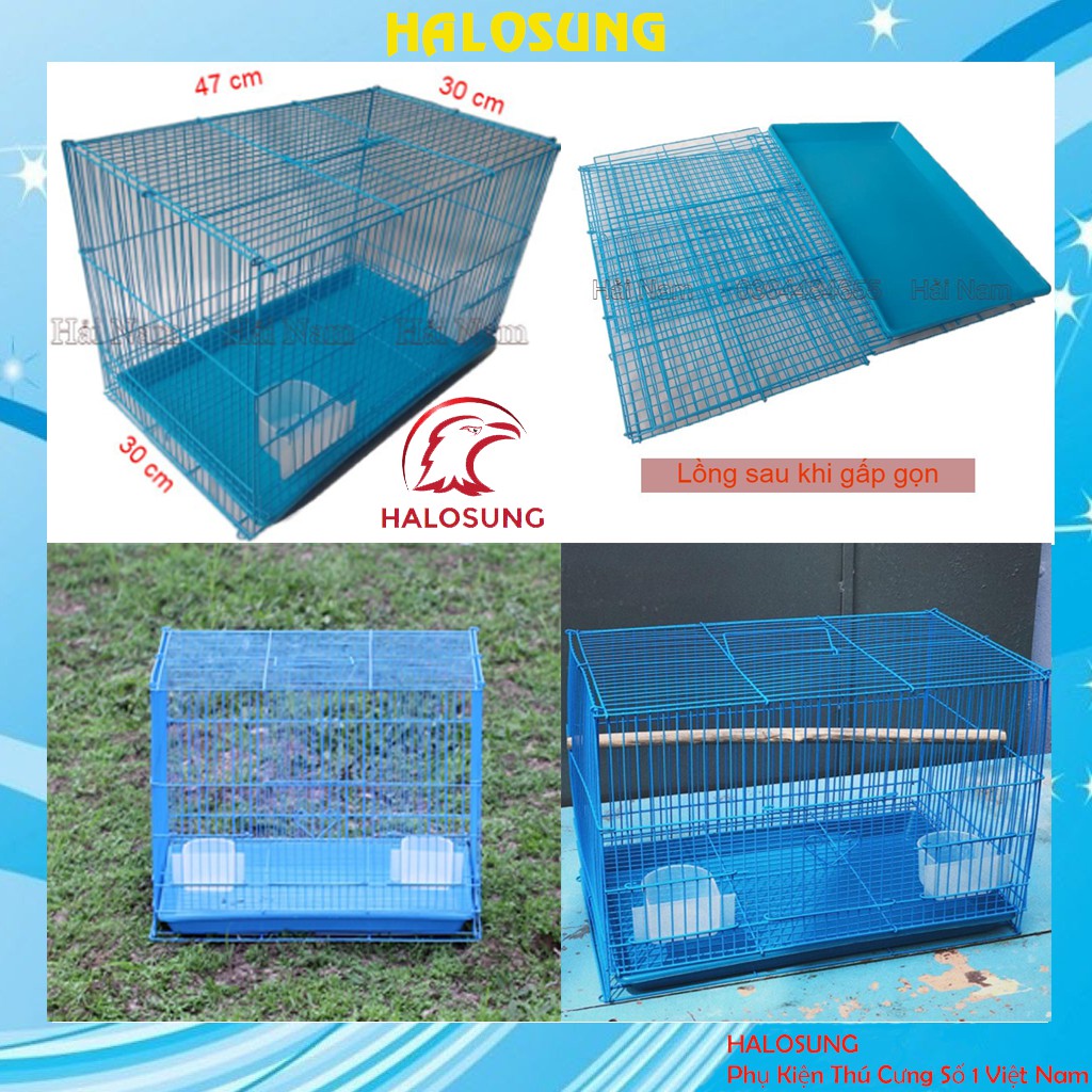 Lồng chim yến phụng Halosung lồng nuôi chim cao cấp kèm phụ kiện lồng chim LC86