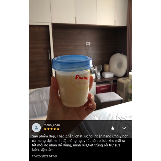 Combo 6 Cốc Trữ Sữa/ Trữ Đồ Ăn 180ml Upass Thái Lan