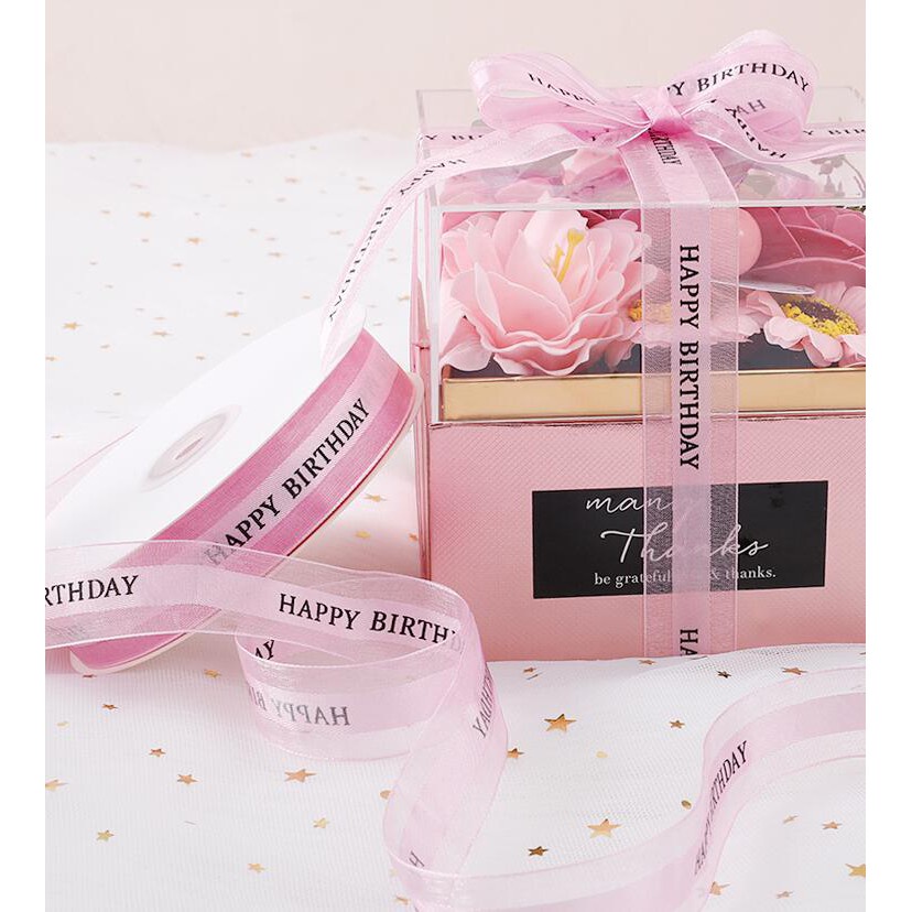 Cuộn Dây Ruy Băng 10M Đính Nơ Ruy Băng Dùng Gói Quà Sinh Nhật Tiện Dụng