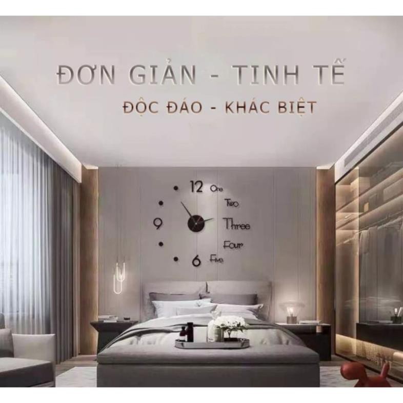 Đồng hồ dán tường 3D sang trọng. Kích thước 40 x 40cm. Phù hợp mọi không gian nội thất. Có sẵn keo dán dễ dàng