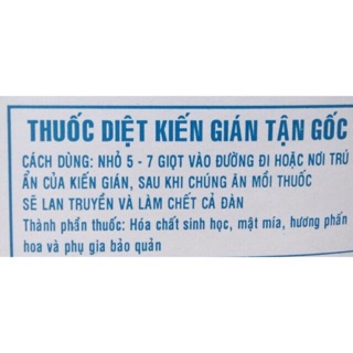 Thuốc diệt kiến sinh học combo 6 chai