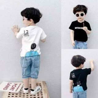 Set bộ quần jean và áo phông cho bé