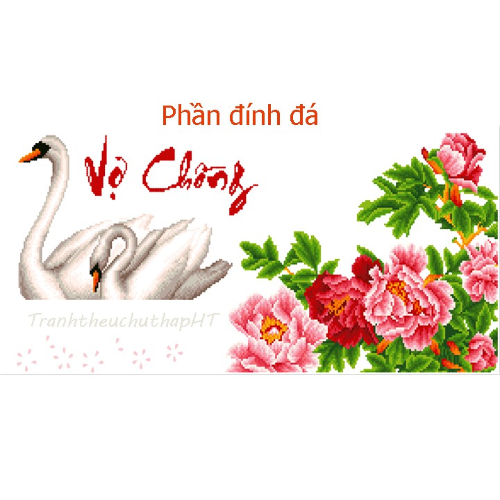 Tranh đính đá vợ chồng VS086 - tự đính