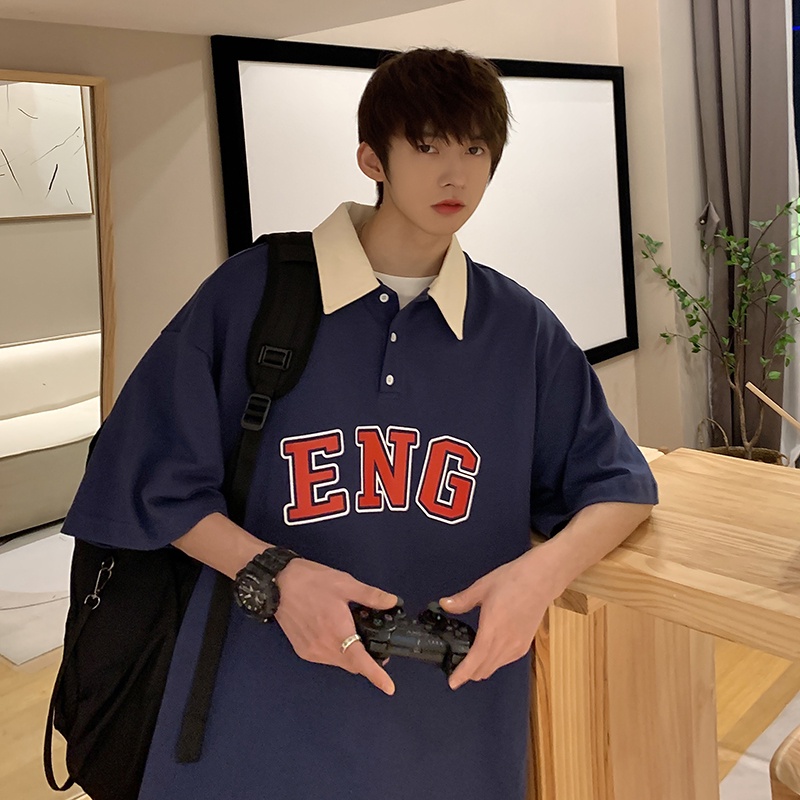 Áo polo Ngắn Tay Form Rộng Thời Trang Dành Cho Nam
