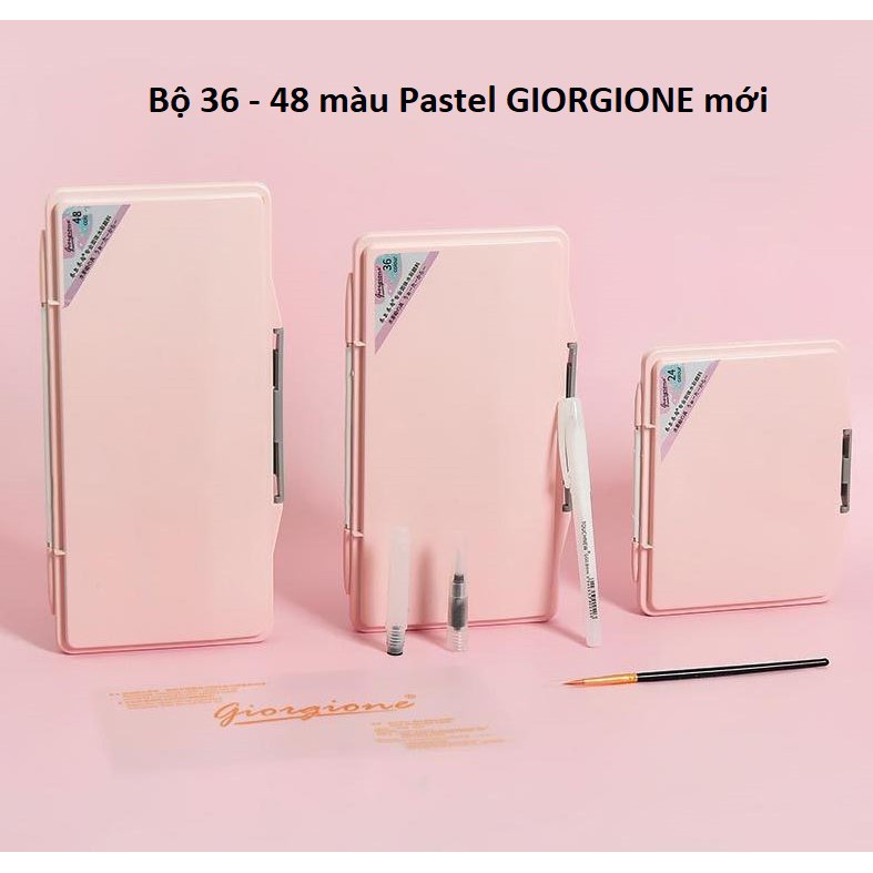 Bộ Màu Nước Giorgione Hộp Cao Cấp nhựa Pastel Siêu Xinh 24/36/48 màu - B37