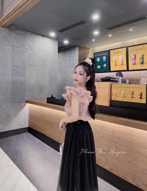 Áo đũi tơ lạnh cánh tiên có nơ ngực