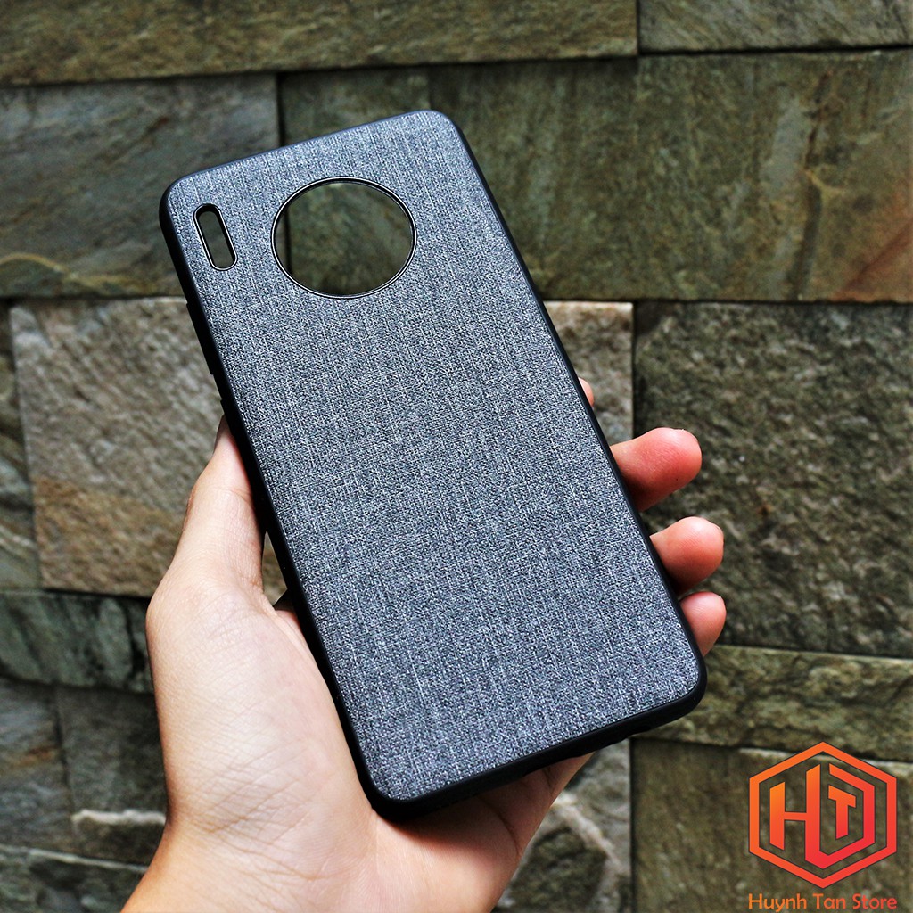 Ốp lưng huawei mate 30 chống vân tay nhựa cứng viền đen giả vải JEAN 1 màu phụ kiện điện thoại huỳnh tân store