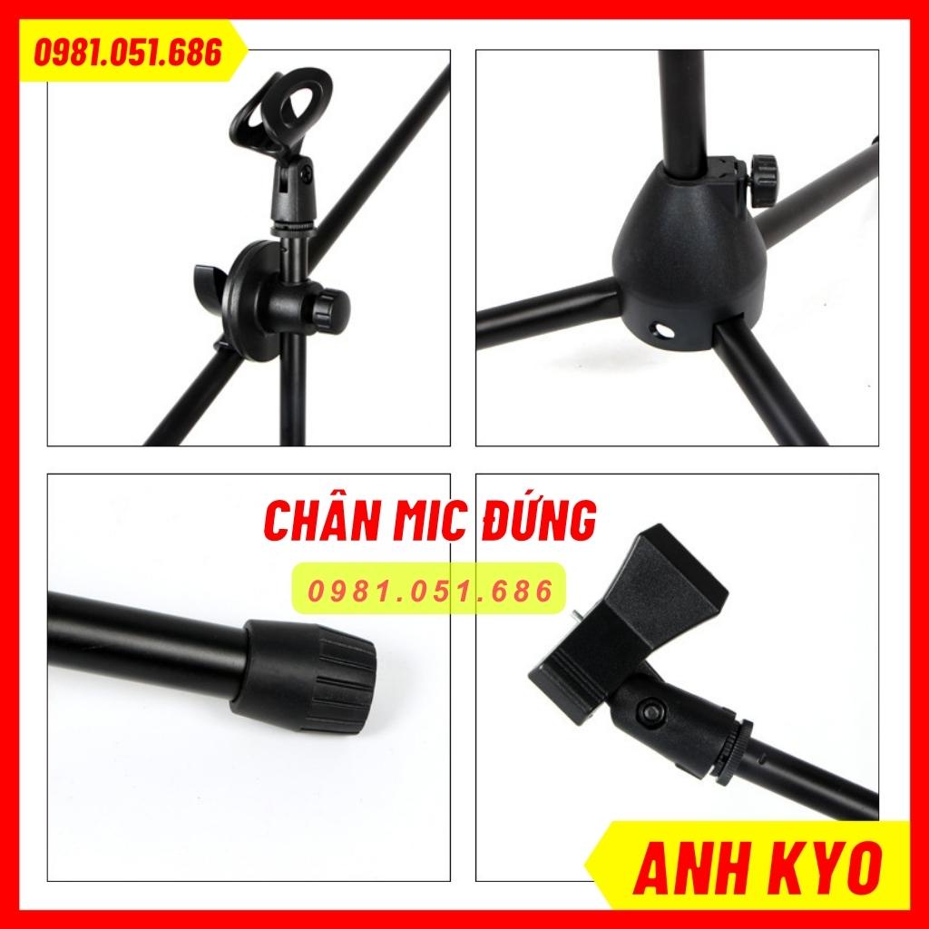 Chân Mic Đứng Phát Biểu, Hát Phòng Trà, Phòng Thu Âm. Chân Cao Tối Đa 2 Mét, Tùy Chỉnh Cao Thấp, Dễ Dàng Sử Dụng