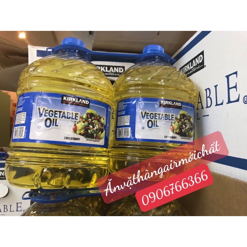 Dầu Thực Vật - Hạt Cải Kirkland Signature Vegetable Oil & Canola Oil 2.84 lít