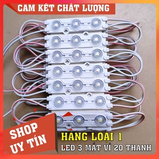 💥chính hãng💥 led 3 mắt lồi samsung, 12v, chống nước, vỉ 20 thanh chuẩn hàng