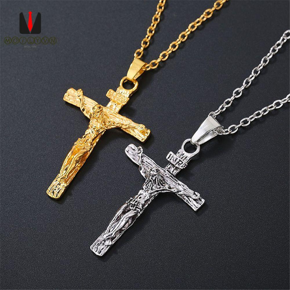 Vòng cổ choker mặt hình thánh giá phong cách vintage cho nam và nữ