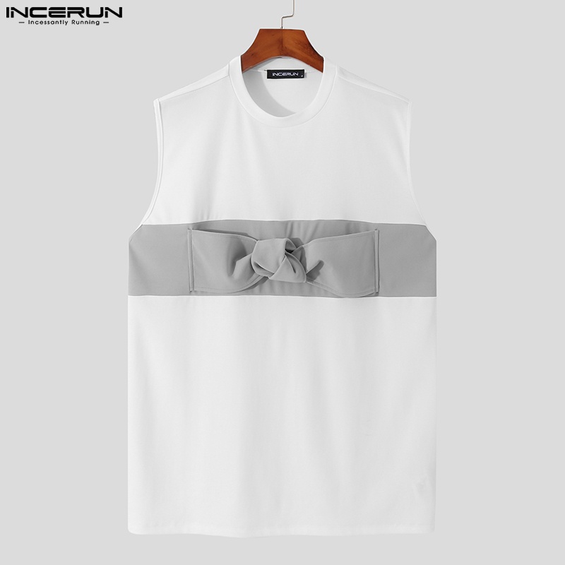 INCERUN Áo Thun Ba Lỗ Thời Trang Dành Cho Nam