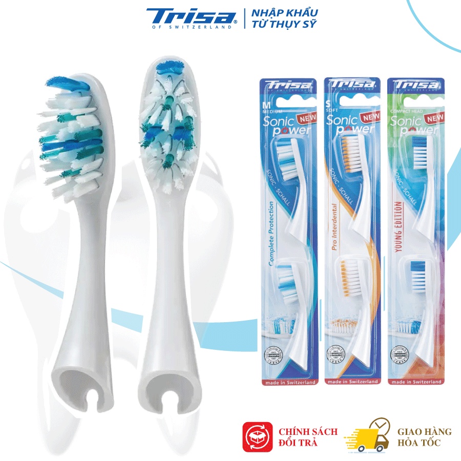 Đầu Bàn Chải Pin Trisa - Đầu Thay Thế Bàn Chải Pin Trisa Pro Interdental - Complete Protection - Young Edition