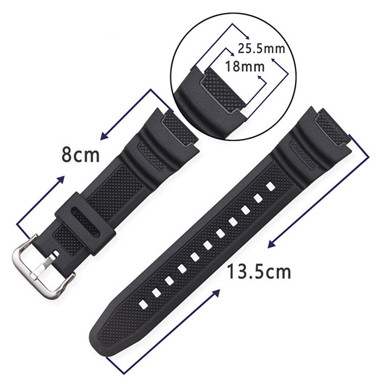 YIFILM Dây Đeo Đồng Hồ Bằng Silicon Cao Cấp Dành Cho Casio G-Shock Sgw300 Ae1000 W-800H W218H W-S210 Aqs810