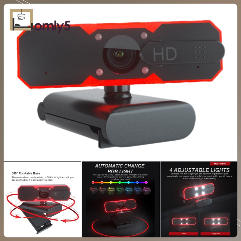 Webcam Full Hd 1080p Tự Động Lấy Nét Tích Hợp Micro Chuyên Dụng Cho Game Thủ | BigBuy360 - bigbuy360.vn