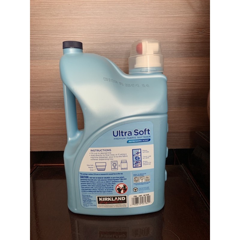 Nước xả vải kirkland ultra soft 5.53L mỹ