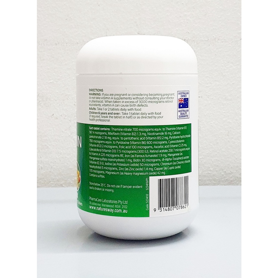 Vitamin Tổng Hợp Multivitamin hãng Nature’s Way chai 200 viên của Úc