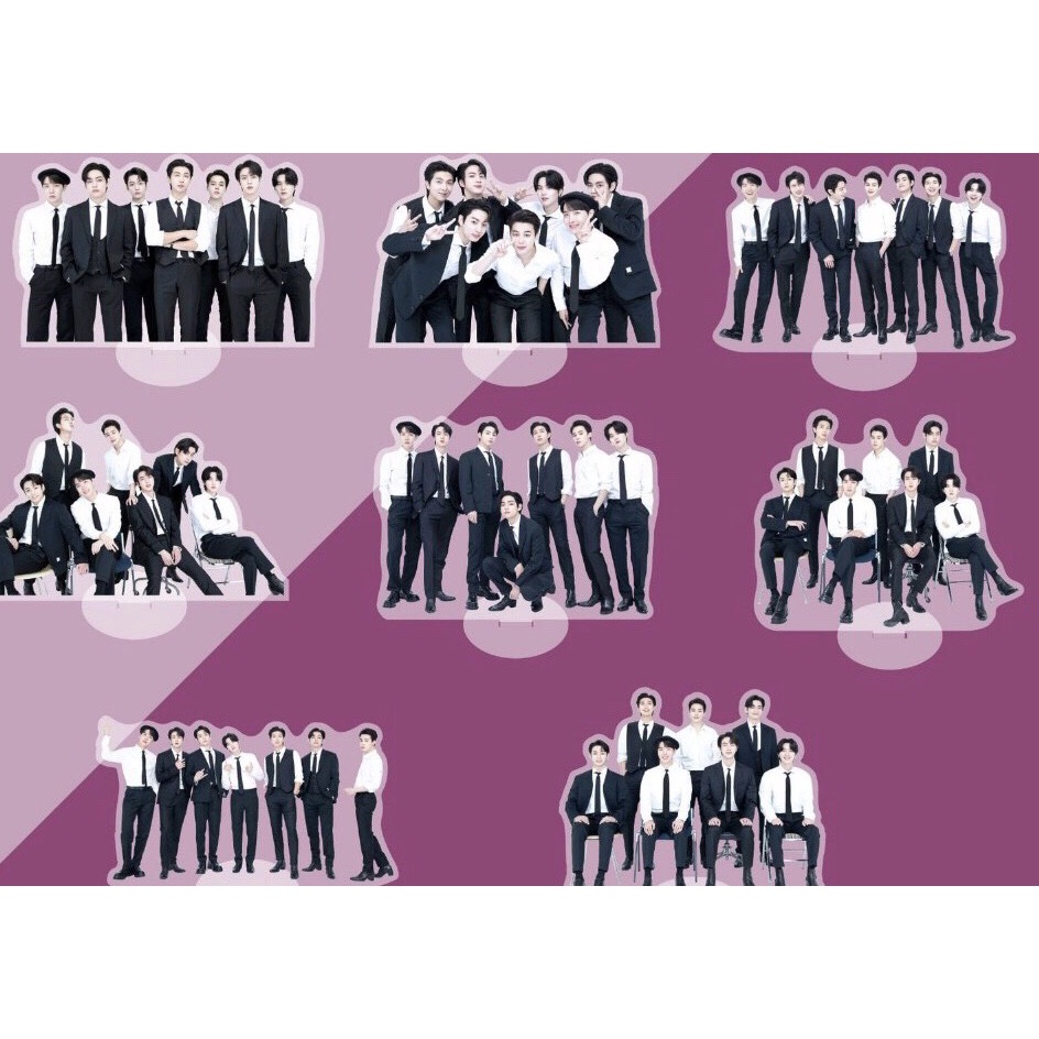 Giá Đỡ Hai Mặt Bằng Acrylic Để Bàn Nhóm Nhạc BTS Mẫu 1