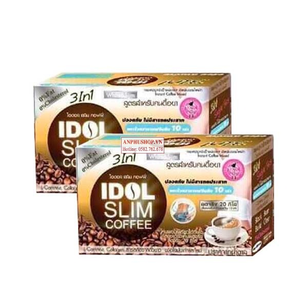 Cà phê Idol Slim+ giảm cân, giảm mỡ cấp tốc an toàn và hiệu quả (1 hộp 10 gói ) - Sản phẩm chính hãng Thái Lan