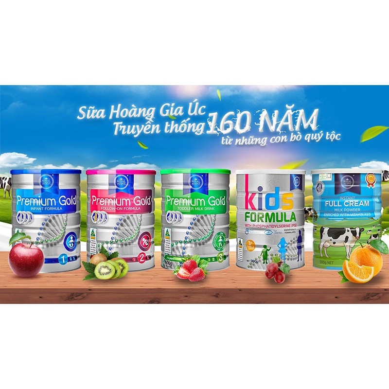 Sữa Bột Hoàng Gia Úc Royal Asunz Premium Gold 1 2 3     Phát Triển Toàn Diện